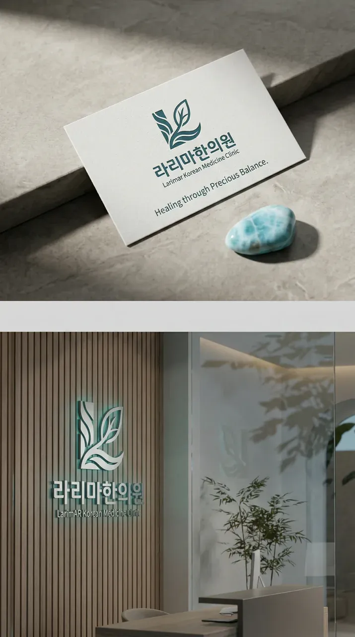 한의원·한방 로고 디자인 — 환자 한 분 한 분이 유일한 보석처럼 한의원 로고 브랜드 시스템