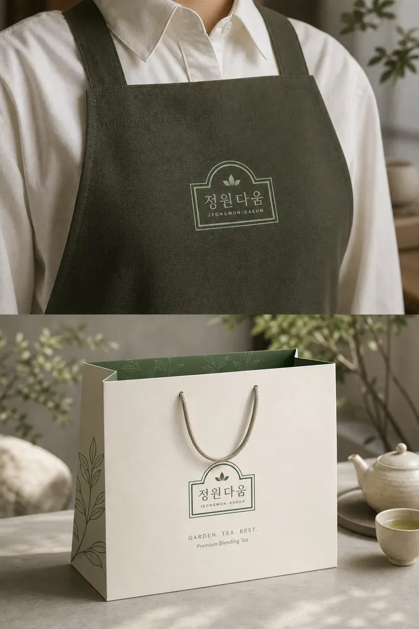 그 외 로고 디자인 — 순천의 여유로운 하루가 담긴 한 잔 브랜드 로고 브랜드 시스템