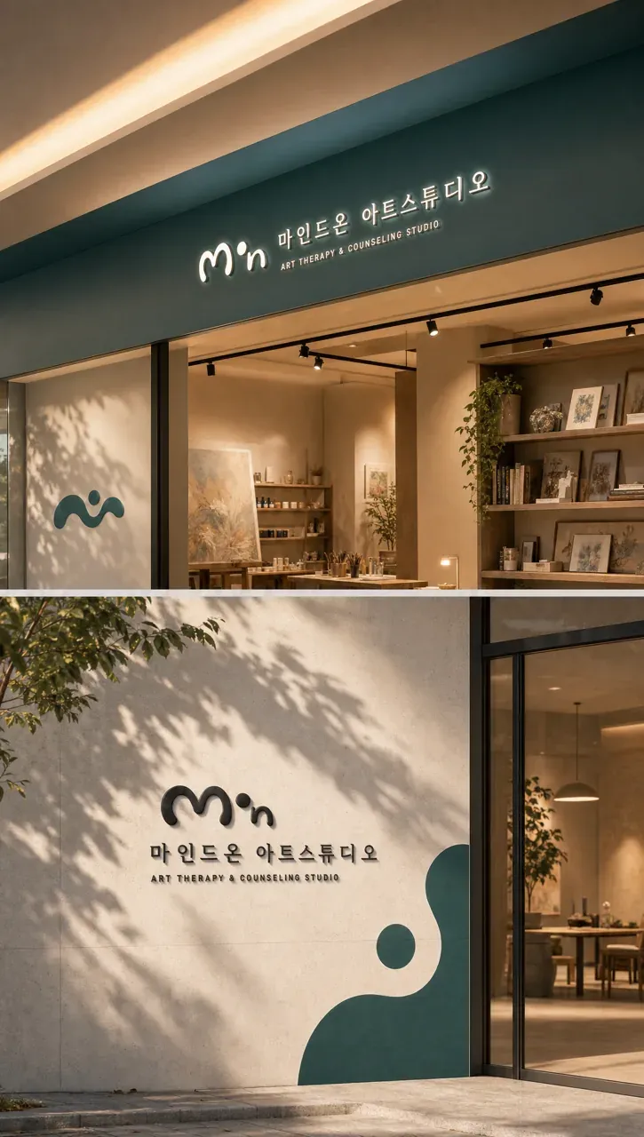문화·예술·미디어 로고 디자인 — 따뜻하고 친근한 워드마크 문화·예술 브랜드 로고 브랜드 시스템