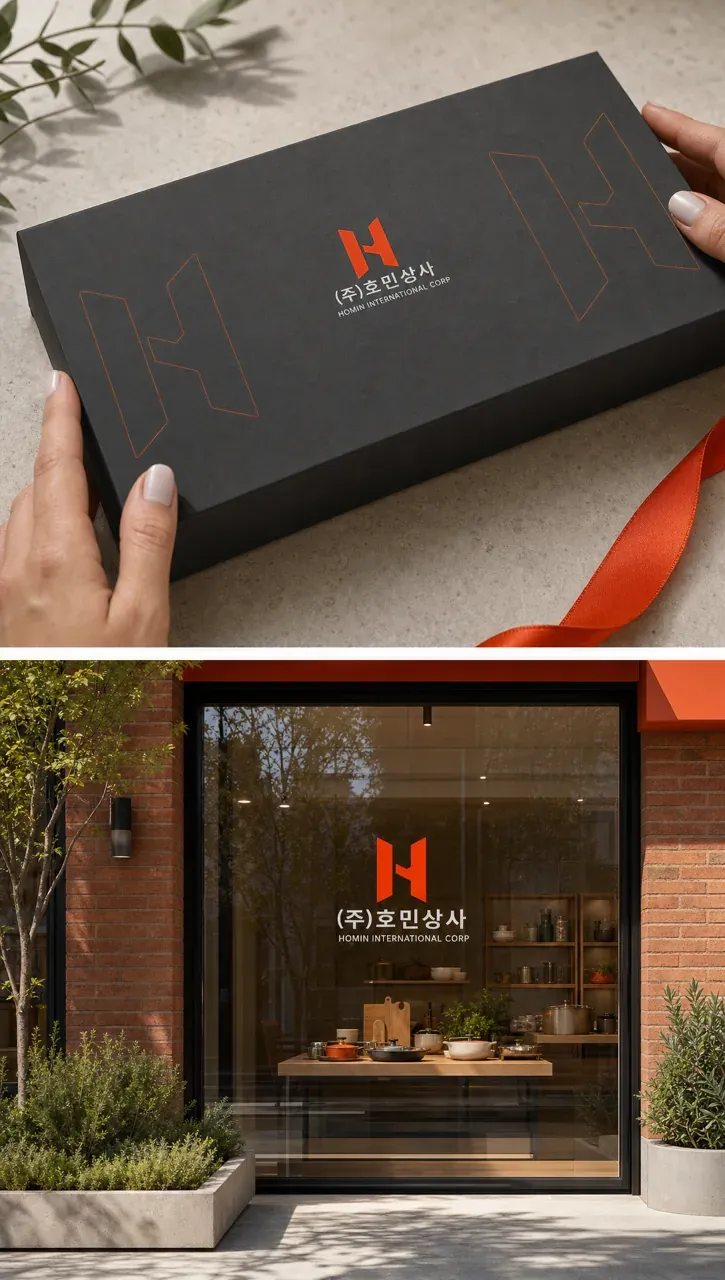제조·유통 로고 디자인 — 신뢰감 있는 조합형 제조·유통 기업 로고 브랜드 시스템