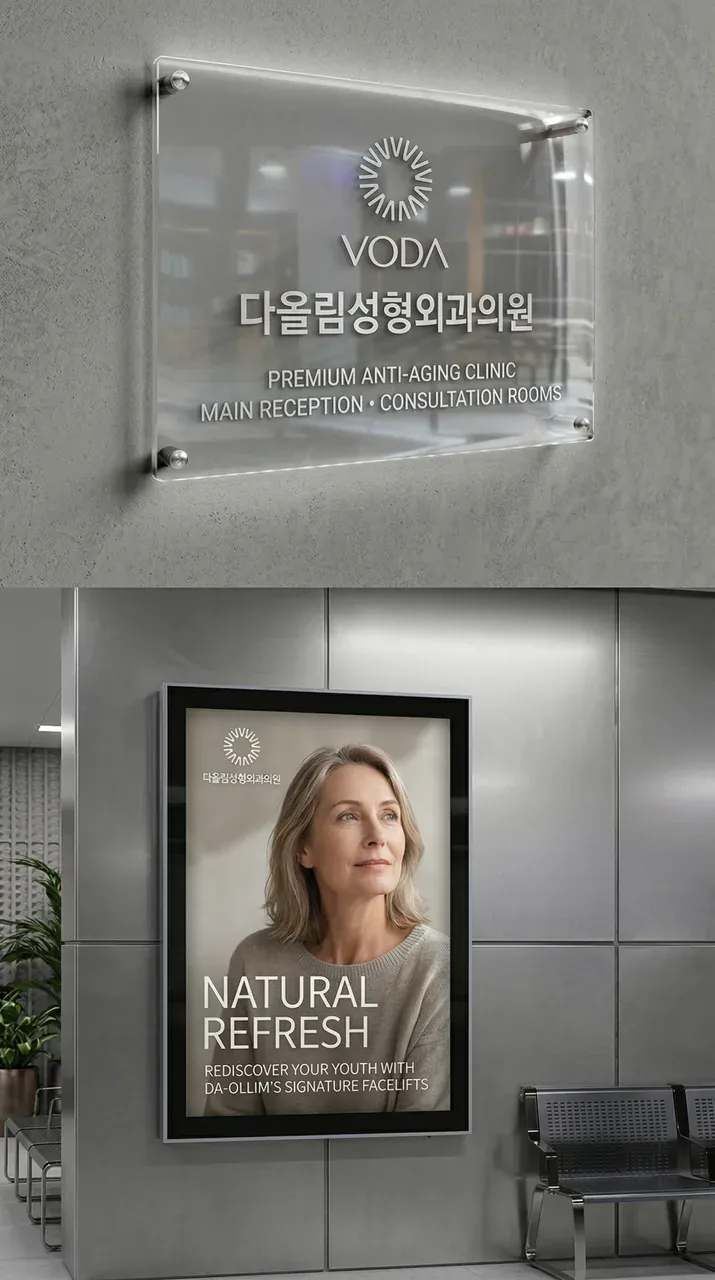 병원·의원 로고 디자인 — 젊어지는 자신감 병원 로고 브랜드 시스템