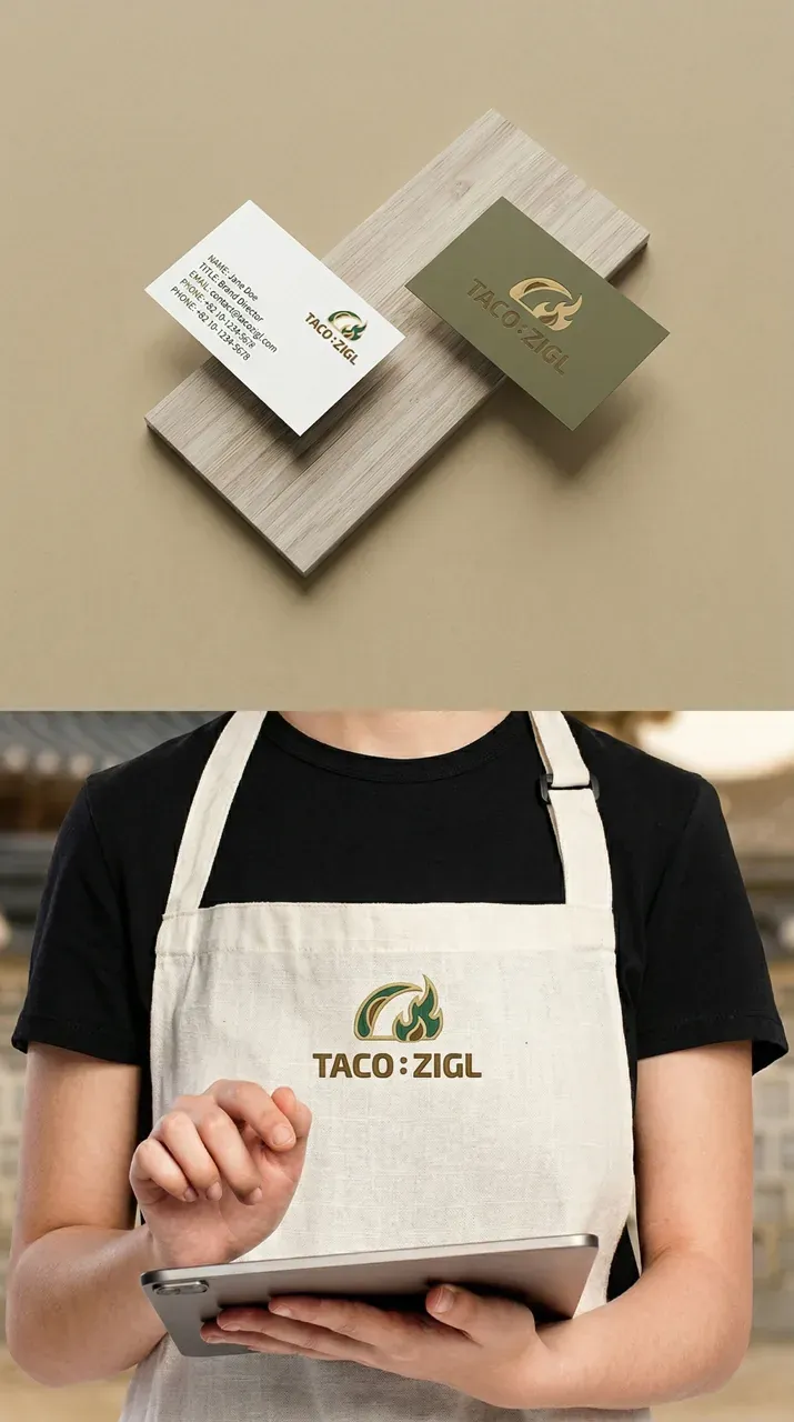음식점·외식 로고 디자인 — 지글거리는 소리까지 맛보는 힙한 타코집 음식점 로고 브랜드 시스템