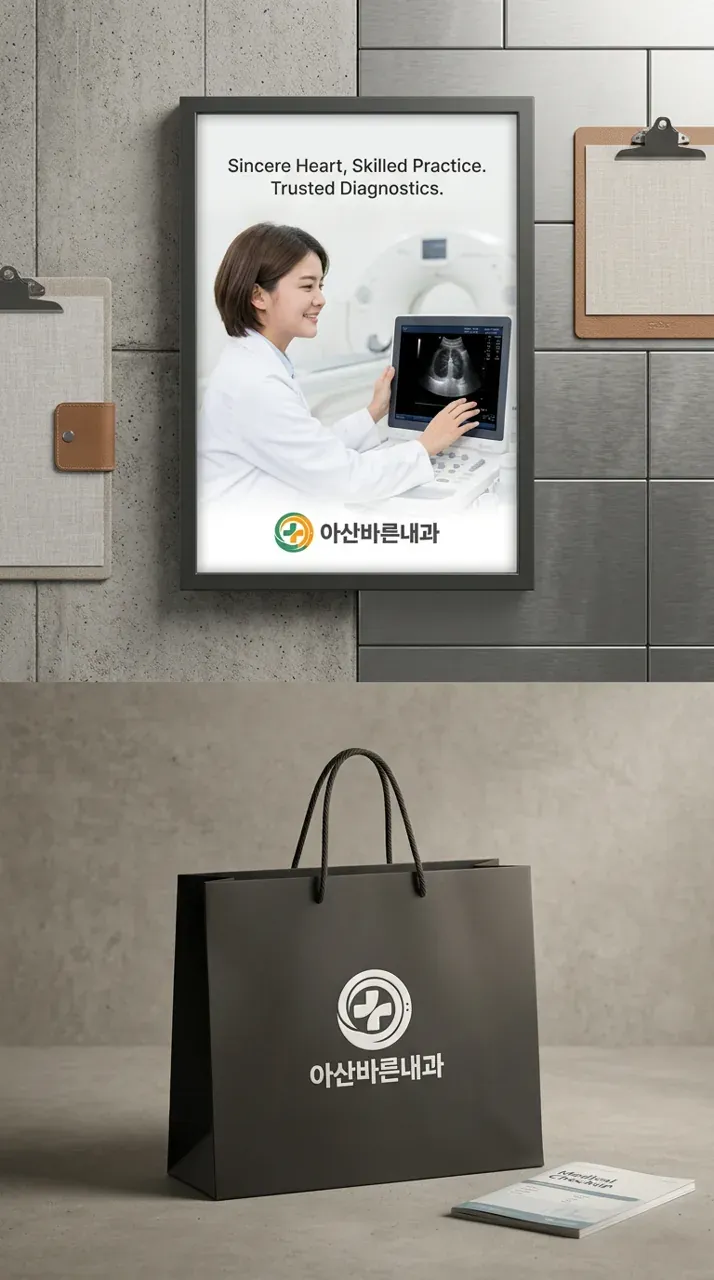 병원·의원 로고 디자인 — 환자가 믿고 찾는 동네 대학병원 로고 브랜드 시스템