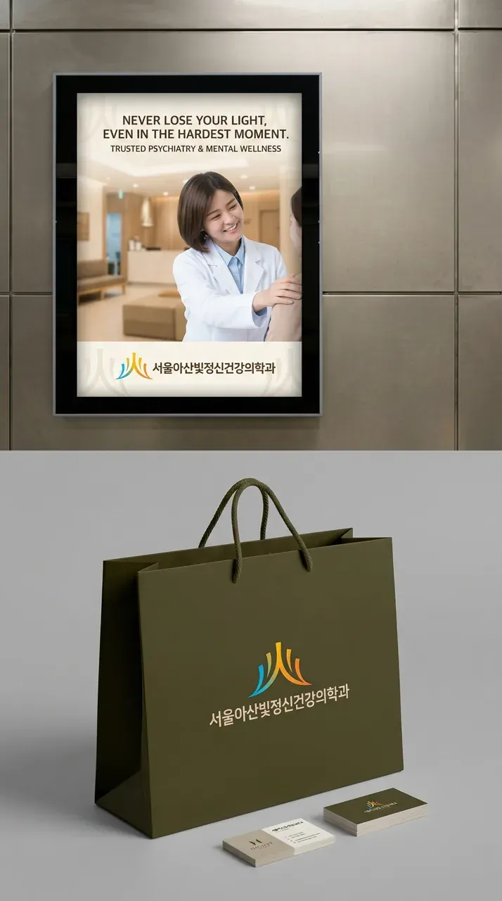 병원·의원 로고 디자인 — 마음의 빛을 되찾는 따뜻한 동행 병원 로고 브랜드 시스템