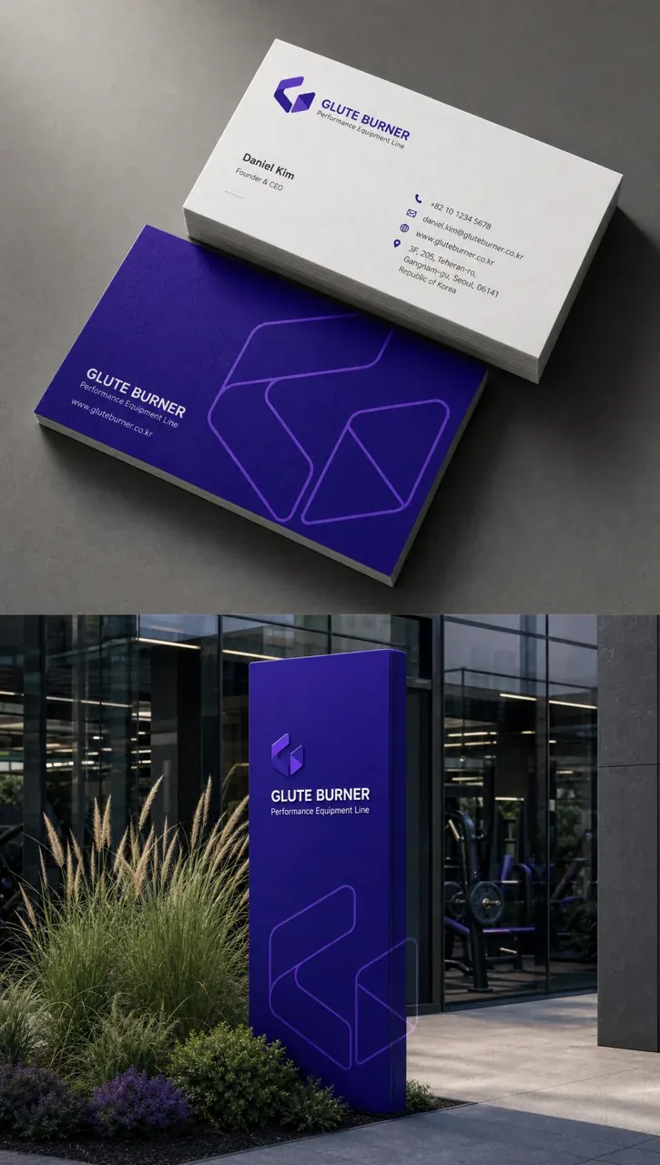 스포츠·피트니스 로고 디자인 — 모던하고 세련된 조합형 스포츠 브랜드 로고 브랜드 시스템