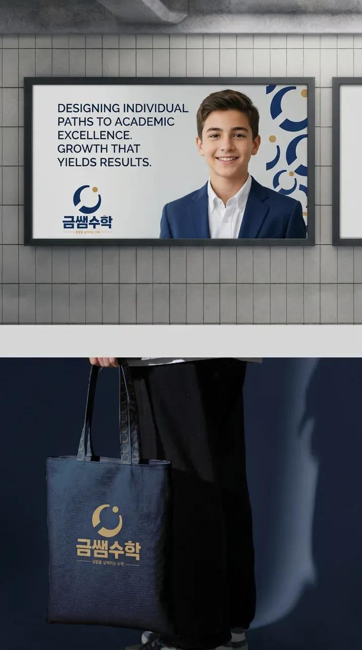 교육·학원 로고 디자인 — 미니멀한 학원 로고 브랜드 시스템
