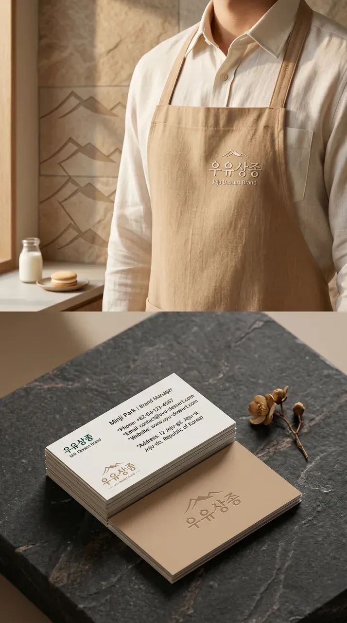 그 외 로고 디자인 — 제주 관광객이 찾는 특별한 우유 디저트 브랜드 로고 브랜드 시스템