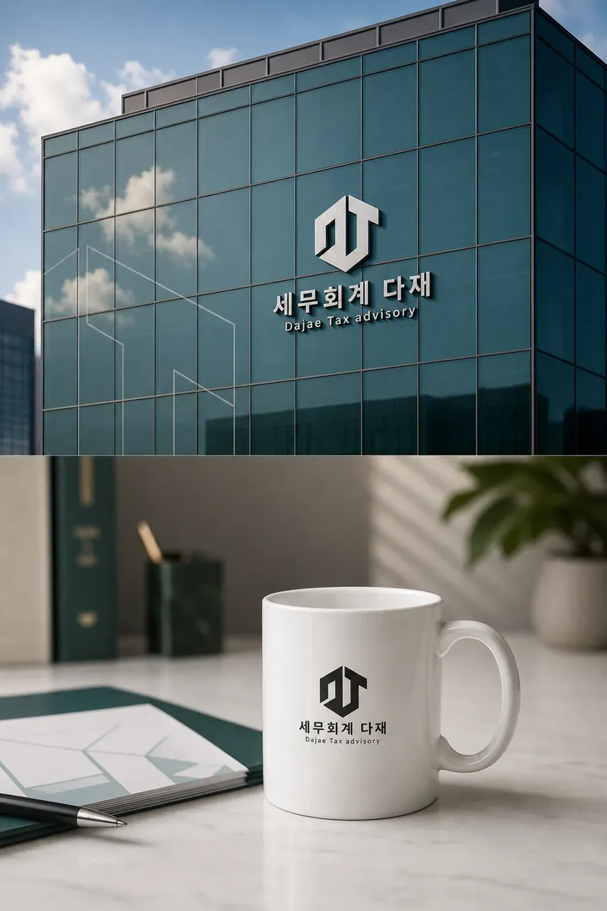 법률·세무·특허 로고 디자인 — 스마트한 세무 전문성을 담은 모던 타이포그래피 법률사무소 로고 브랜드 시스템