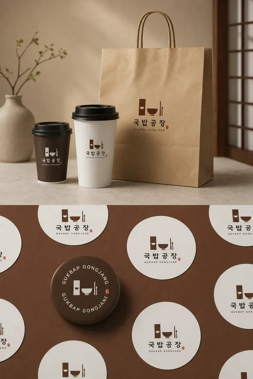음식점·외식 로고 디자인 — 정통성과 효율의 현대적 단순함 음식점 로고 브랜드 시스템