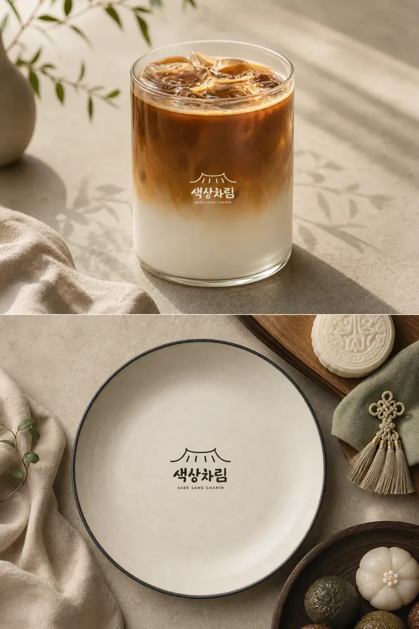 생활·서비스 로고 디자인 — 클래식한 조합형 생활 서비스 브랜드 로고 브랜드 시스템